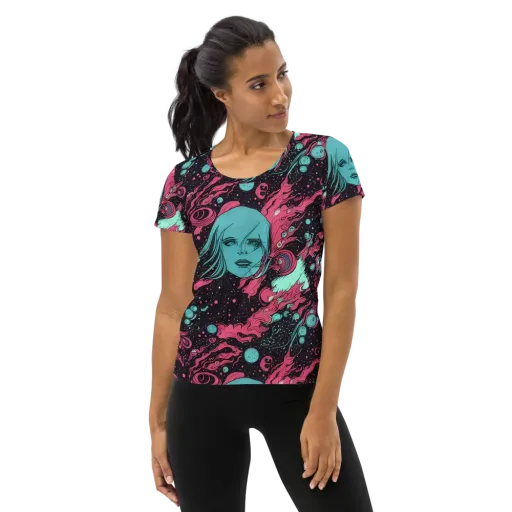 Spectral Dreamer on a Women's Athletic T-Shirt