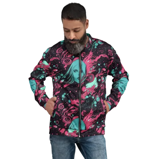Spectral Dreamer on a Bomber Jacket