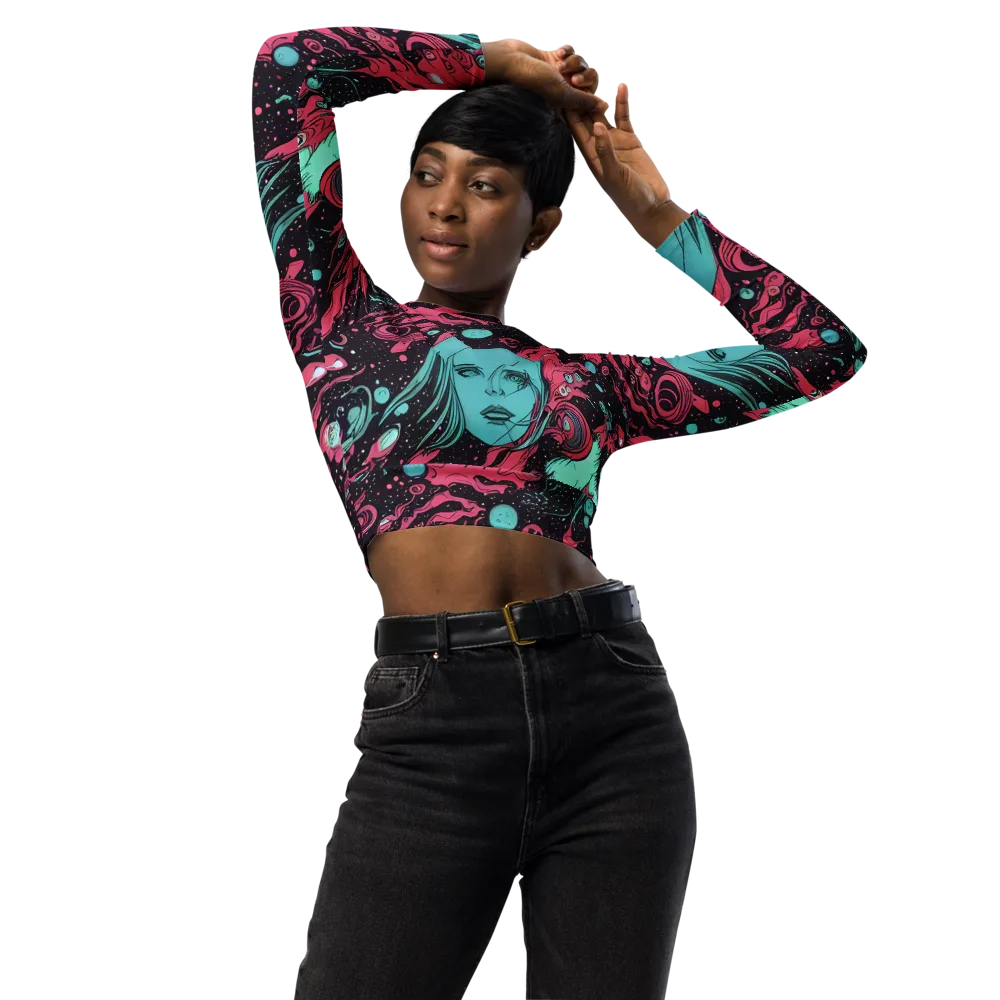 Spectral Dreamer on Long Sleeve Crop Top — Front