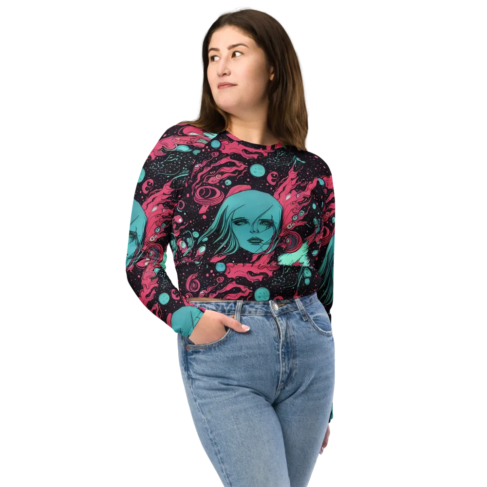 Spectral Dreamer on Long Sleeve Crop Top — Front