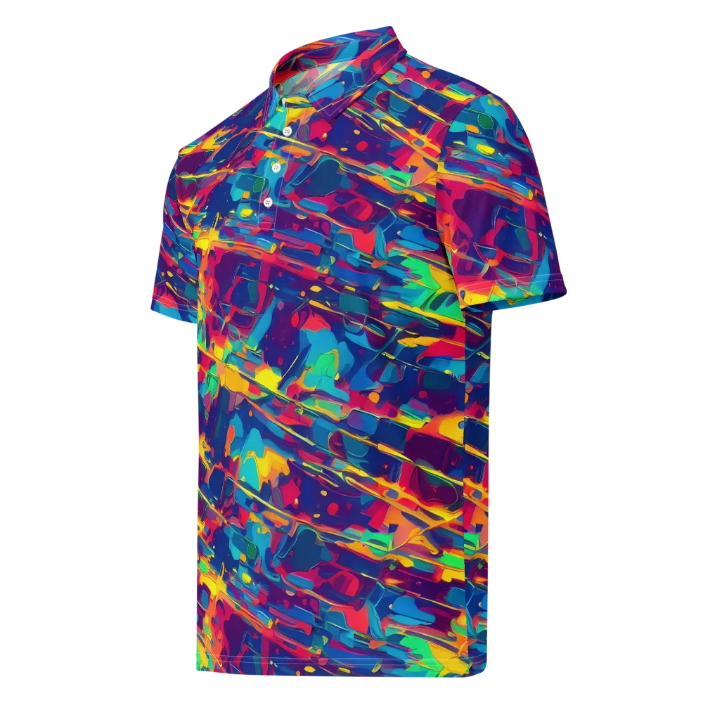 Spectrum Streaks on Men's Slim Fit Polo Shirt — Left Front