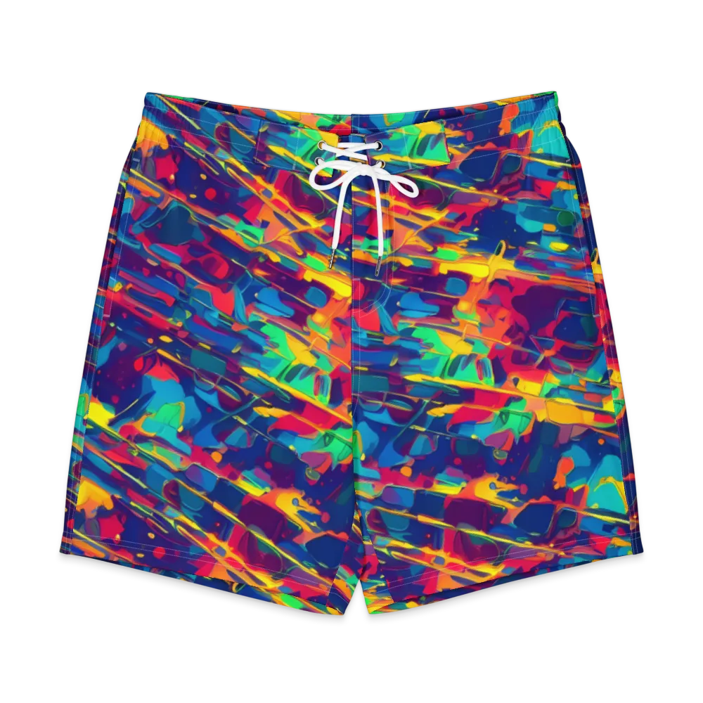 Spectrum Streaks on Men's Board Shorts — Front