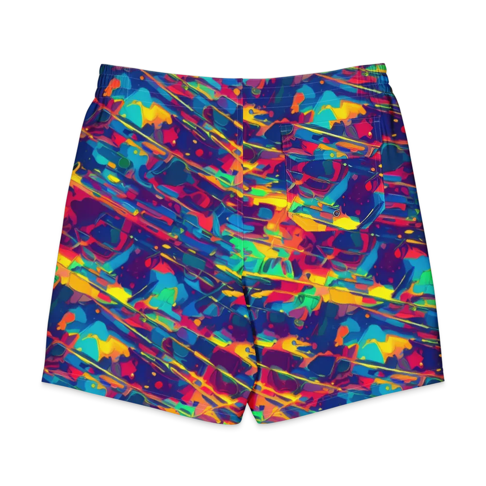 Spectrum Streaks on Men's Board Shorts — Back