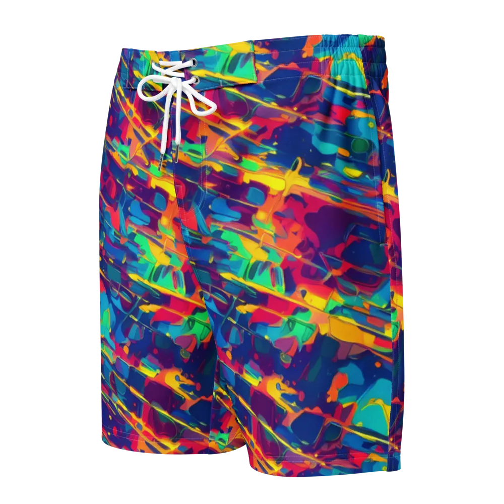 Spectrum Streaks on Men's Board Shorts — Front