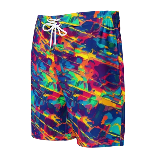 Spectrum Streaks on a Men's Board Shorts
