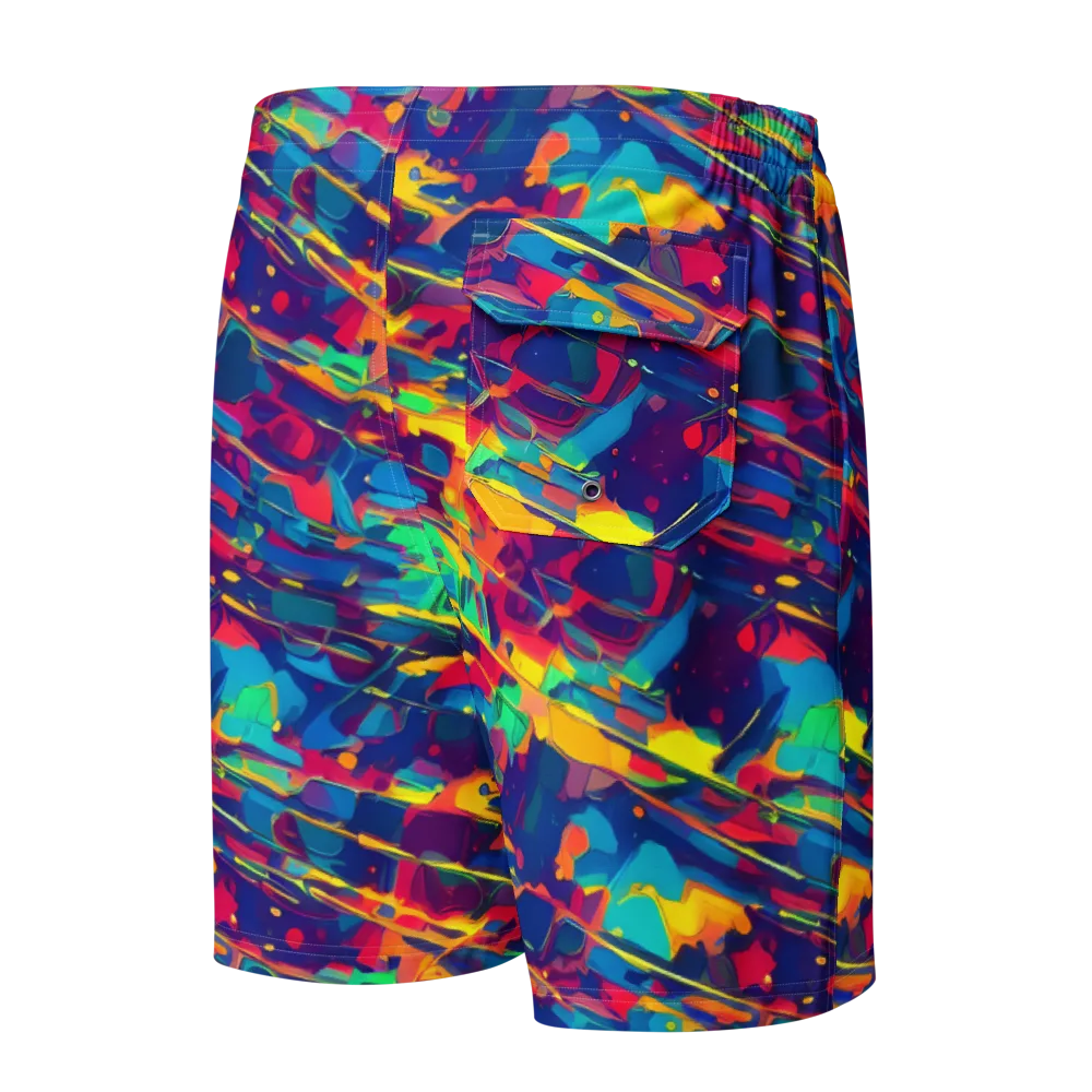 Spectrum Streaks on Men's Board Shorts — Back