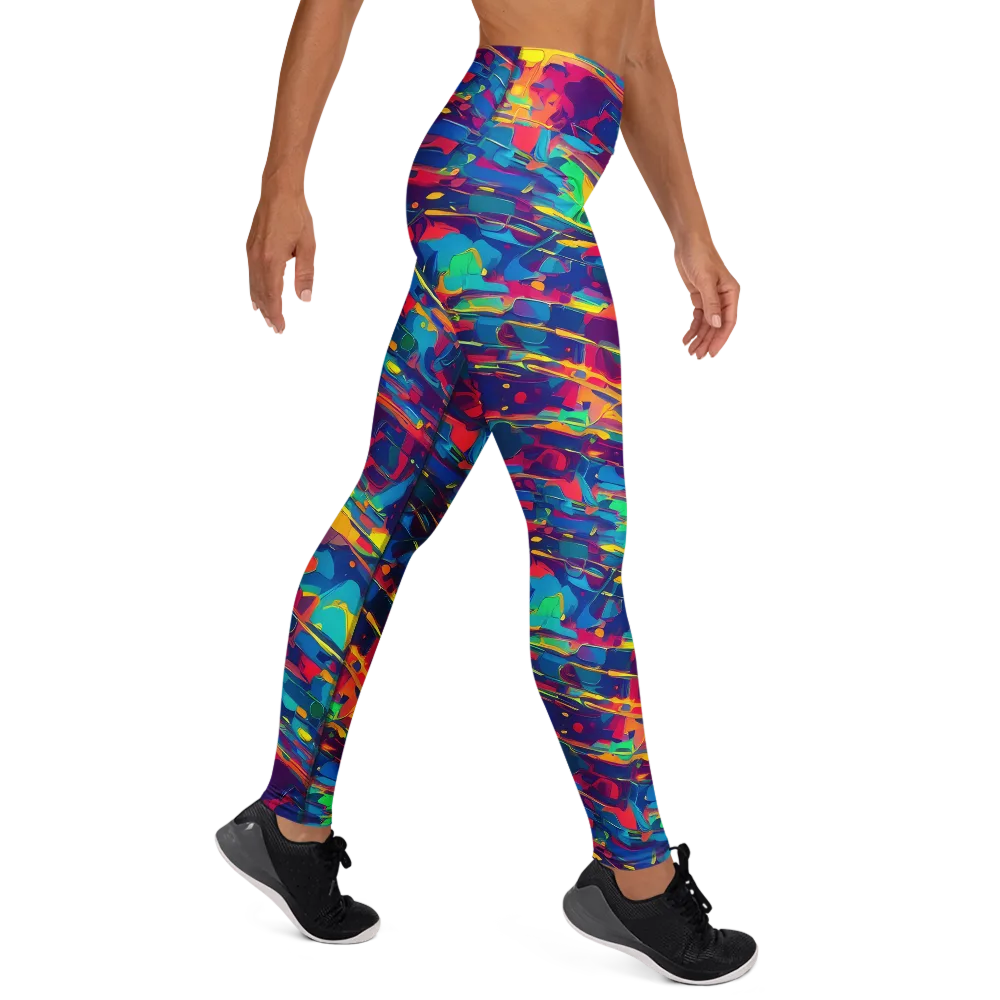 Spectrum Streaks on Yoga Leggings — Right