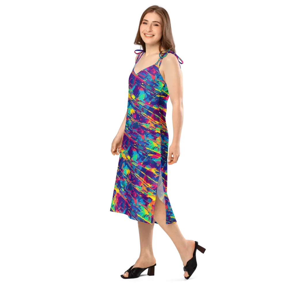 Spectrum Streaks on Slip Dress — Left Front