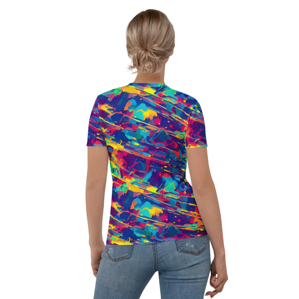 Spectrum Streaks on Women's Crew Neck T-Shirt — Back
