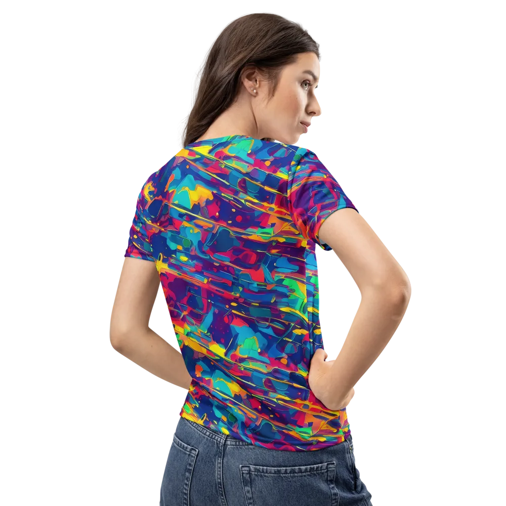 Spectrum Streaks on Women's Crew Neck T-Shirt — Back