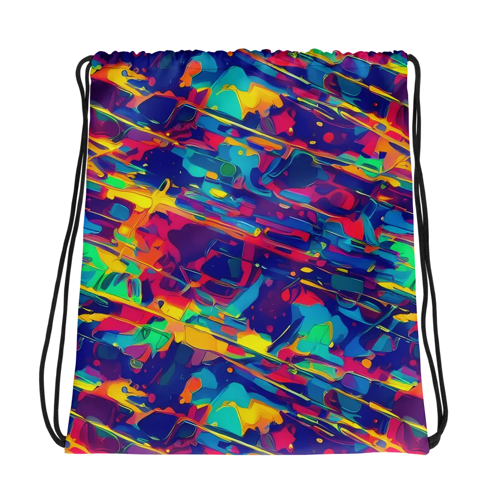 Spectrum Streaks on Drawstring Bag — Photo