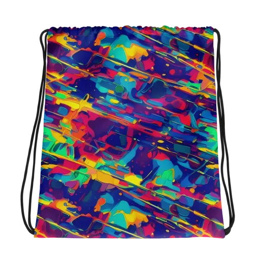 Spectrum Streaks on a Drawstring Bag