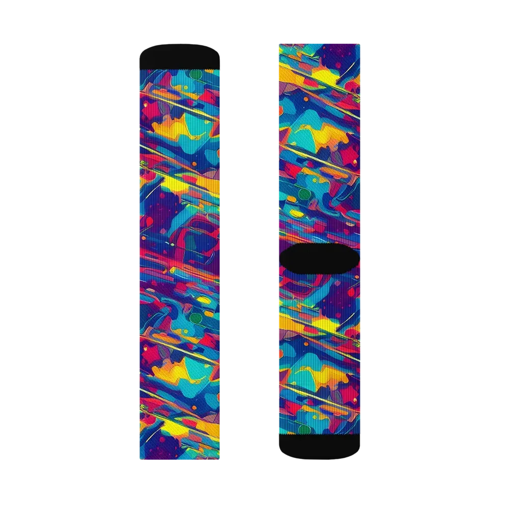 Spectrum Streaks on Socks — Right Sock