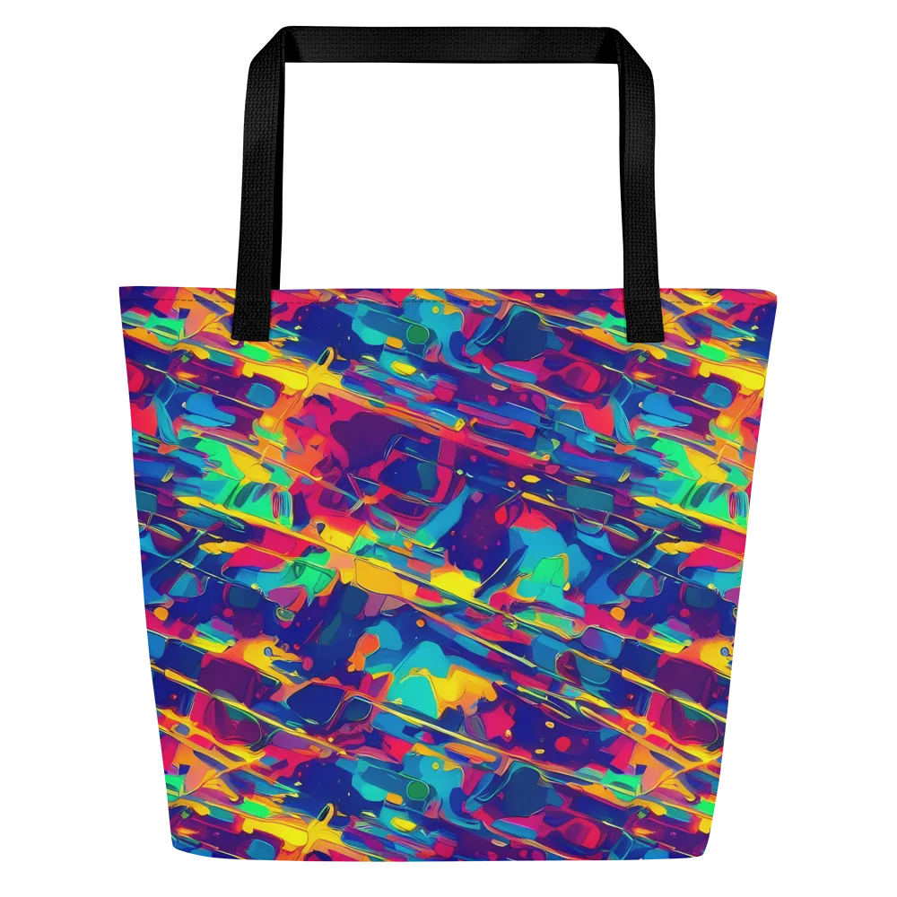 Spectrum Streaks on Large Tote Bag W/ Pocket — Front