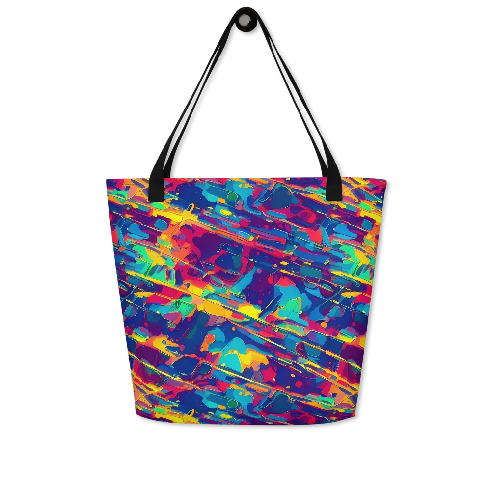 Spectrum Streaks on Large Tote Bag W/ Pocket — Front