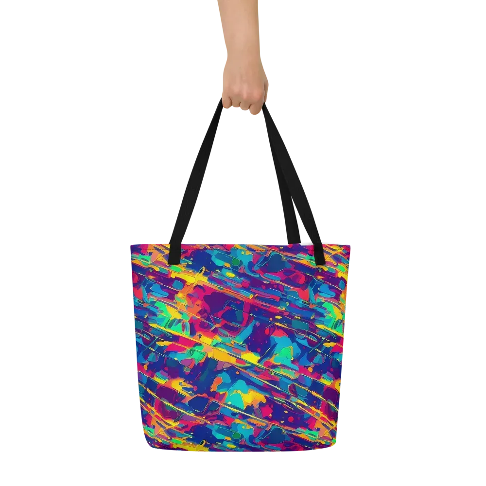 Spectrum Streaks on Large Tote Bag W/ Pocket — Front