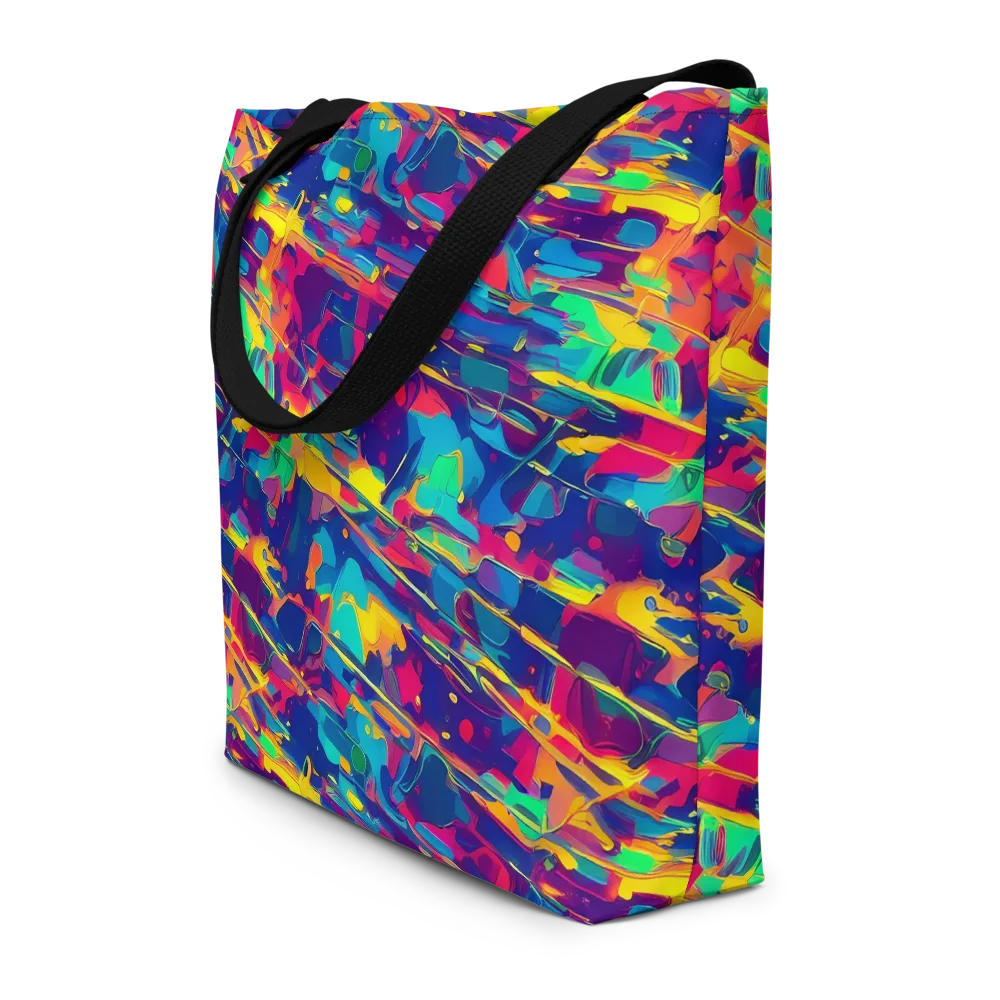 Spectrum Streaks on Large Tote Bag W/ Pocket — Front