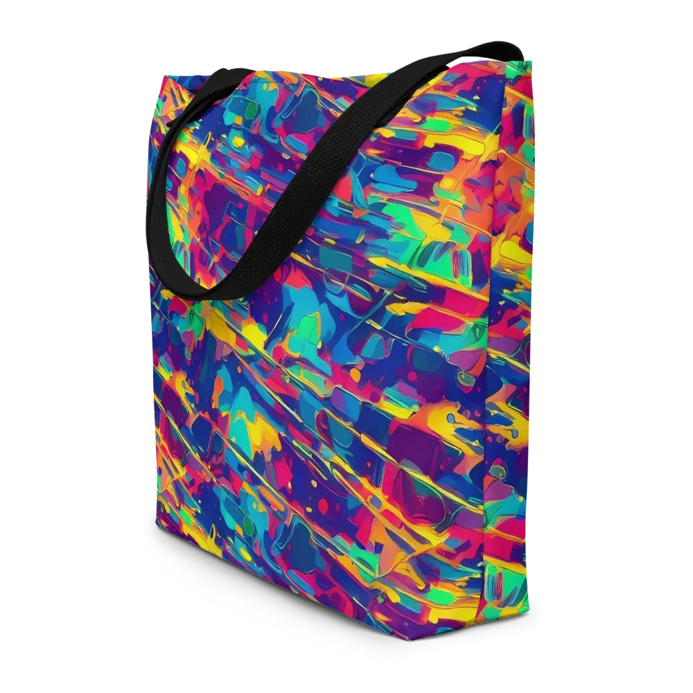 Spectrum Streaks on Large Tote Bag W/ Pocket — Front