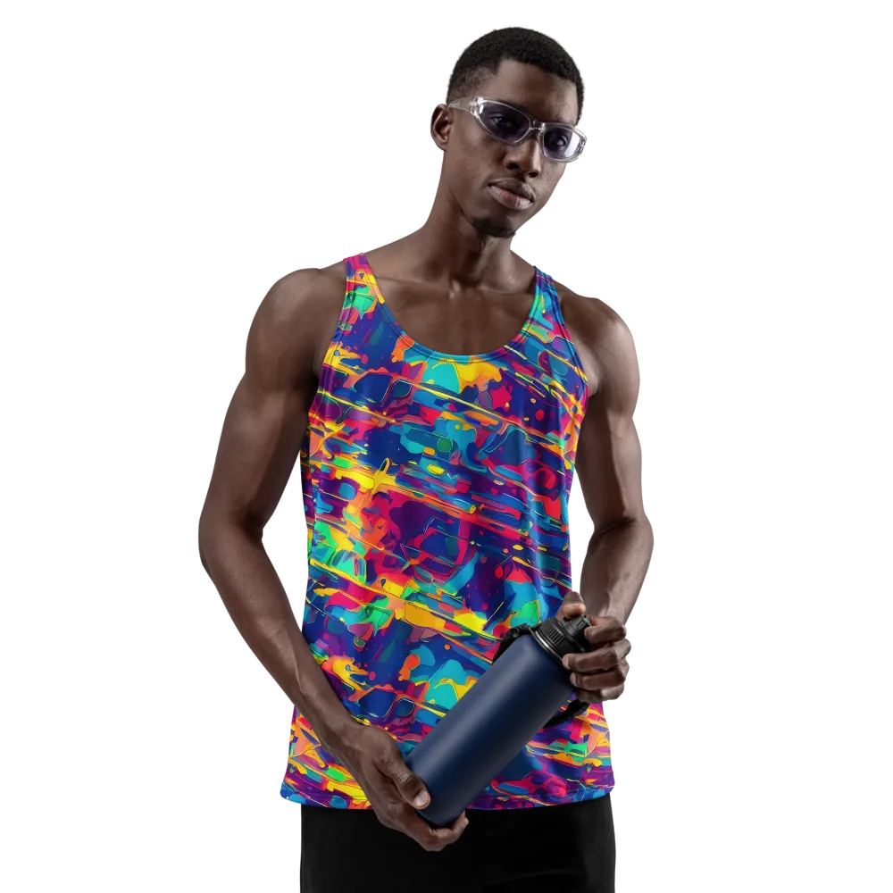 Spectrum Streaks on Men's Tank Top — Front