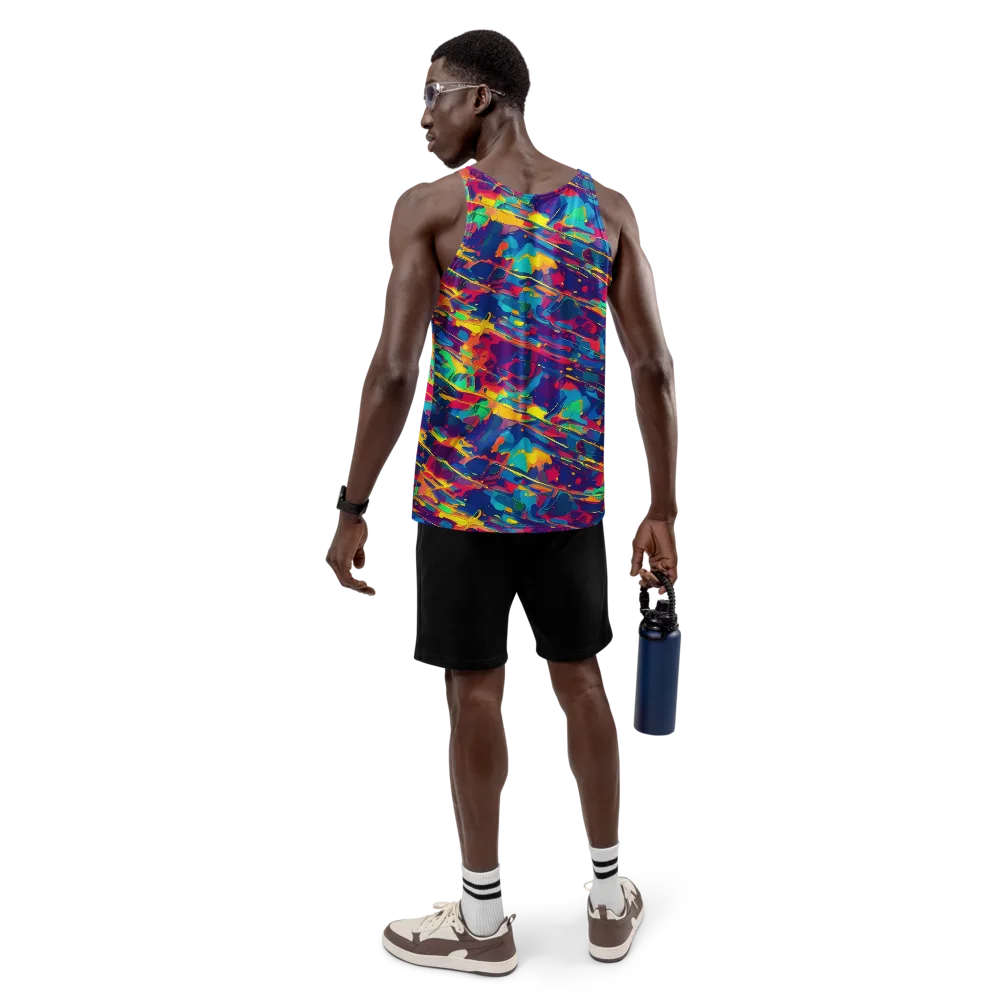 Spectrum Streaks on Men's Tank Top — Back