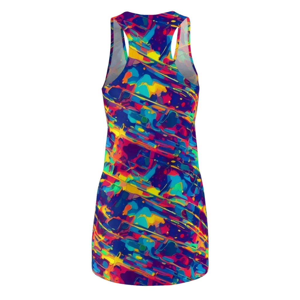 Spectrum Streaks on Racerback Dress — Back