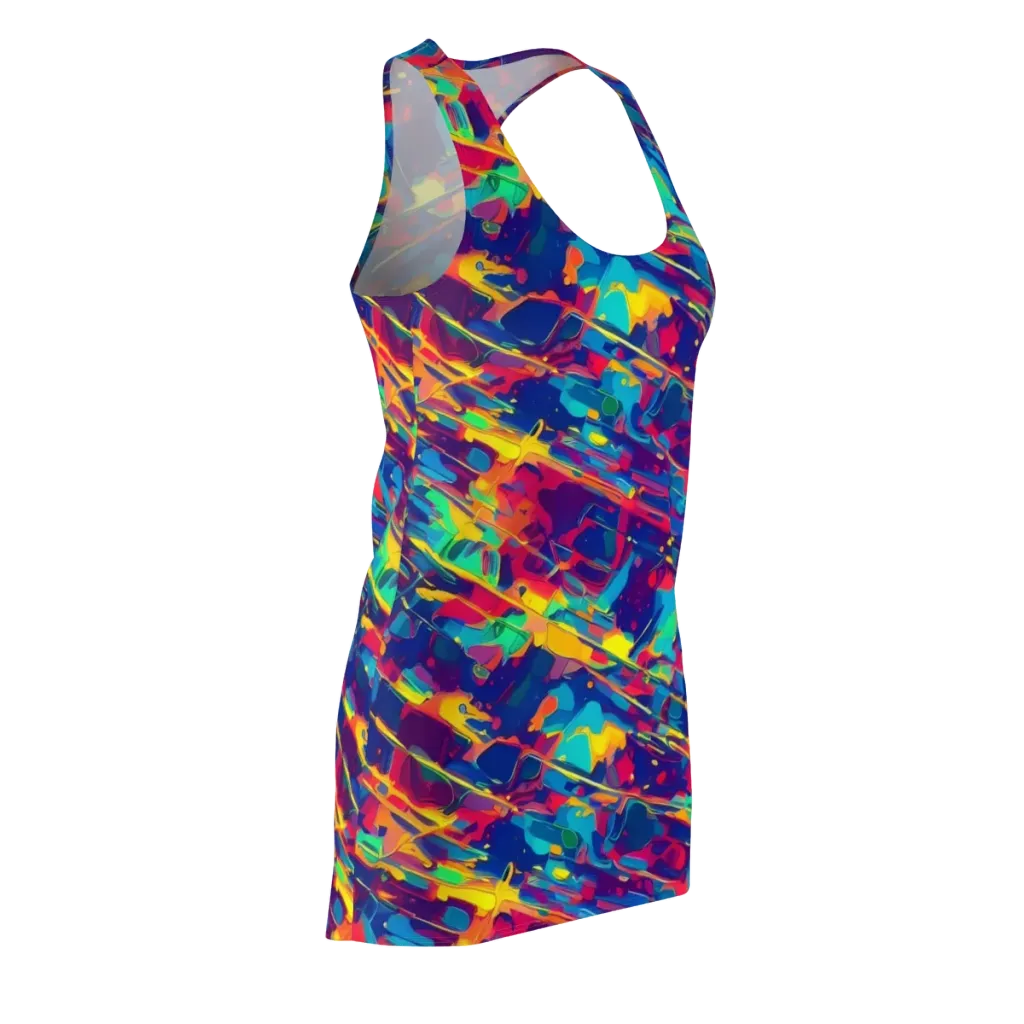 Spectrum Streaks on Racerback Dress — Front Side