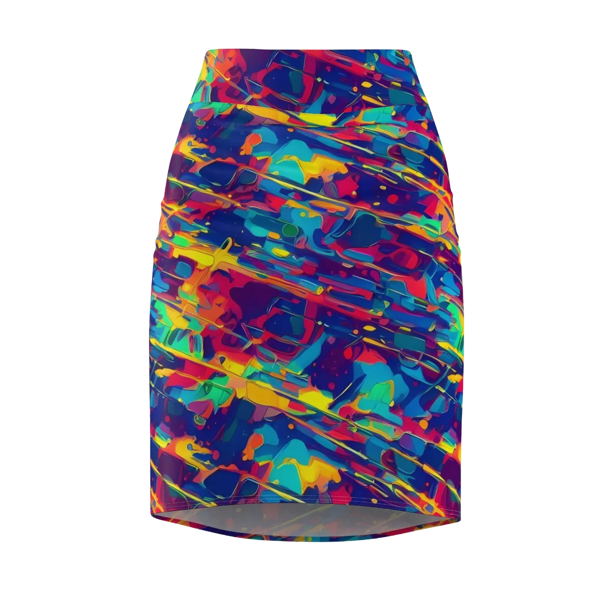 Spectrum Streaks on Pencil Skirt — Front