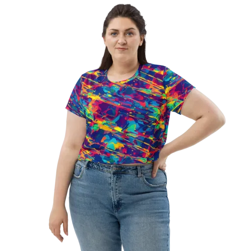 Spectrum Streaks on a Crop Tee