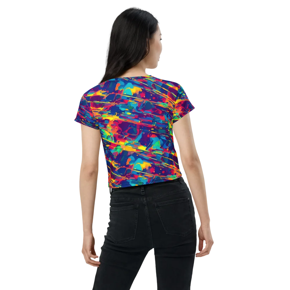 Spectrum Streaks on Crop Tee — Back