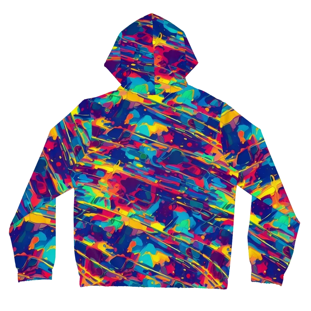 Spectrum Streaks on Women's Full-Zip Hoodie — Back