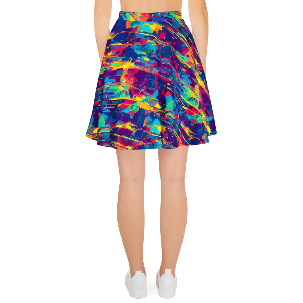 Spectrum Streaks on Skater Skirt — Back