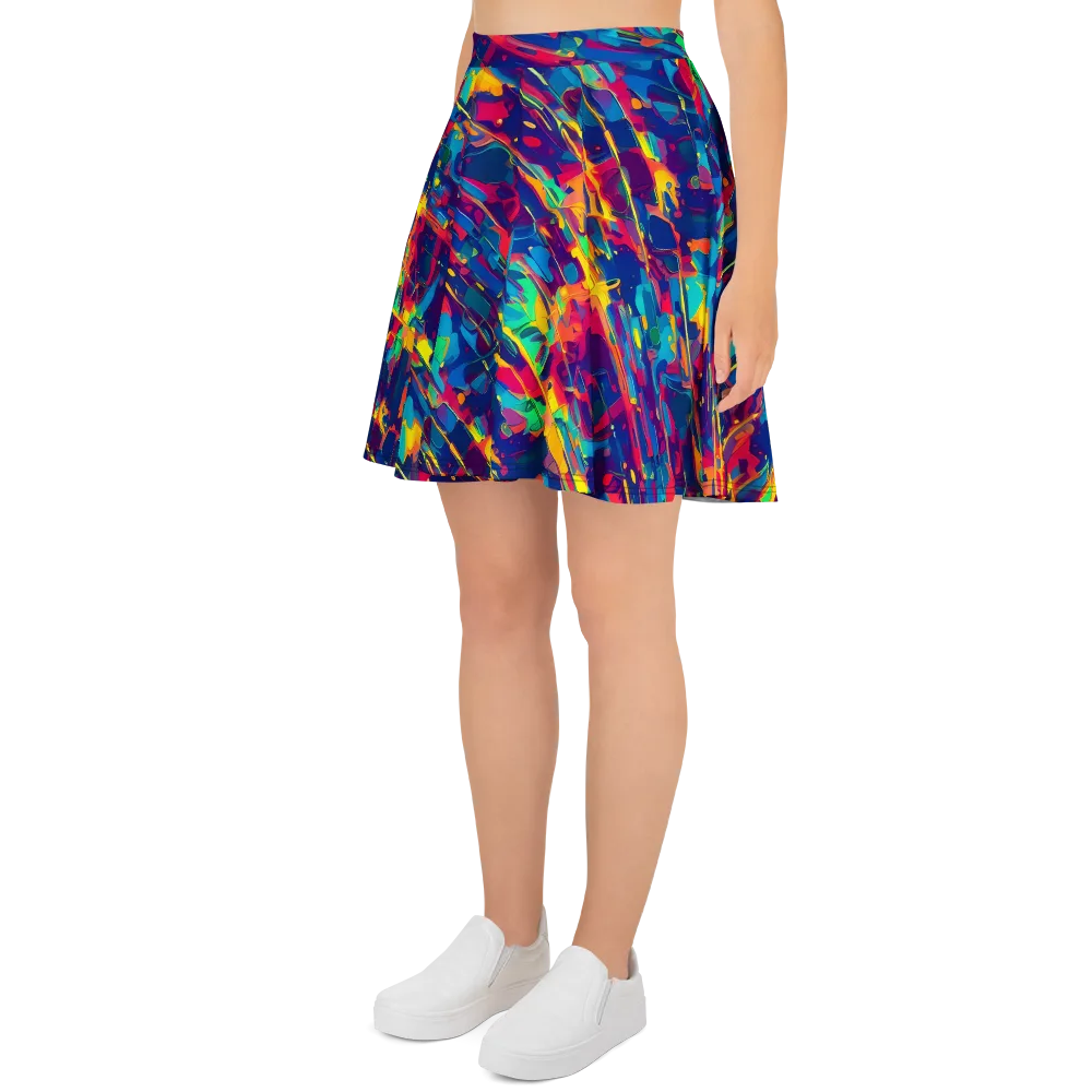 Spectrum Streaks on Skater Skirt — Left