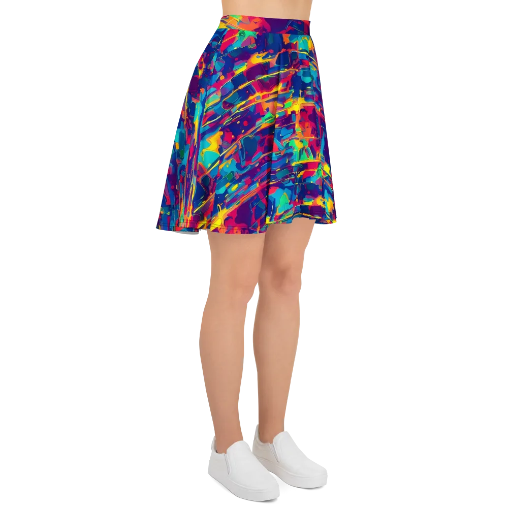 Spectrum Streaks on Skater Skirt — Right