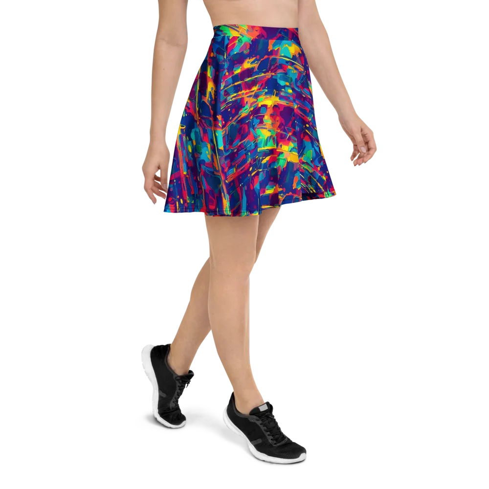 Spectrum Streaks on Skater Skirt — Right