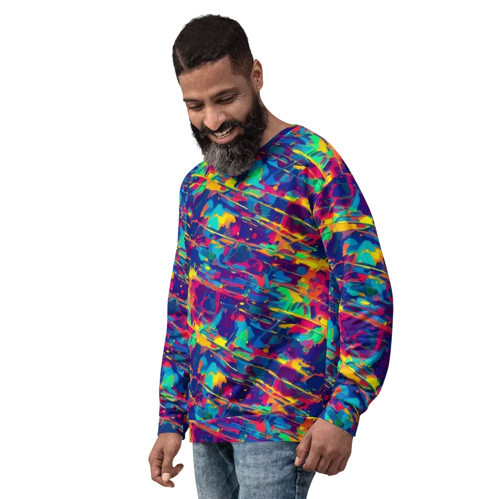 Spectrum Streaks on Sweatshirt — Left Front
