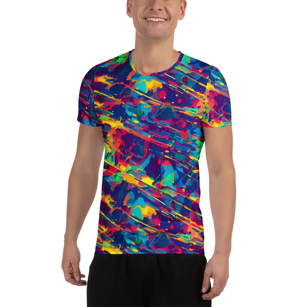 Spectrum Streaks on Men's Athletic T-Shirt — Front