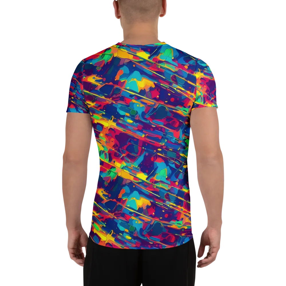 Spectrum Streaks on Men's Athletic T-Shirt — Back