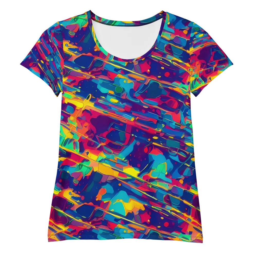 Spectrum Streaks on Women's Athletic T-Shirt — Front
