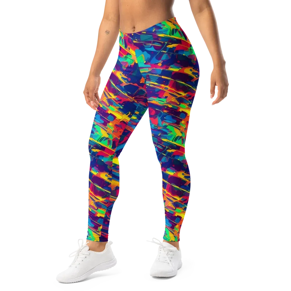 Spectrum Streaks on Leggings — Left Front