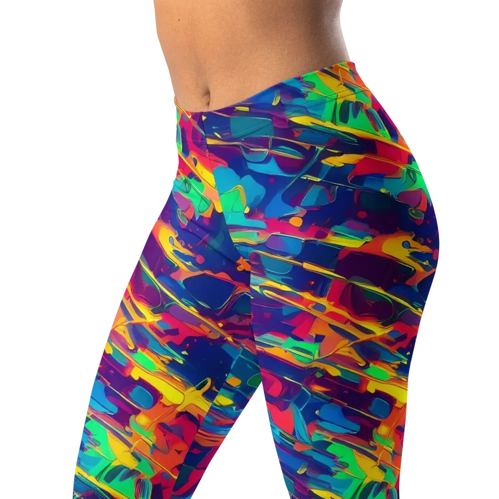 Spectrum Streaks on Leggings — Left Front