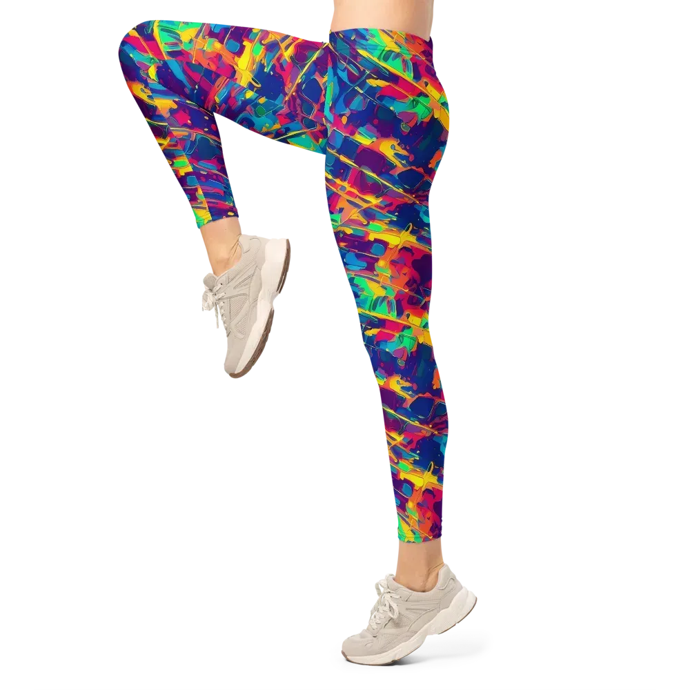 Spectrum Streaks on Leggings — Left