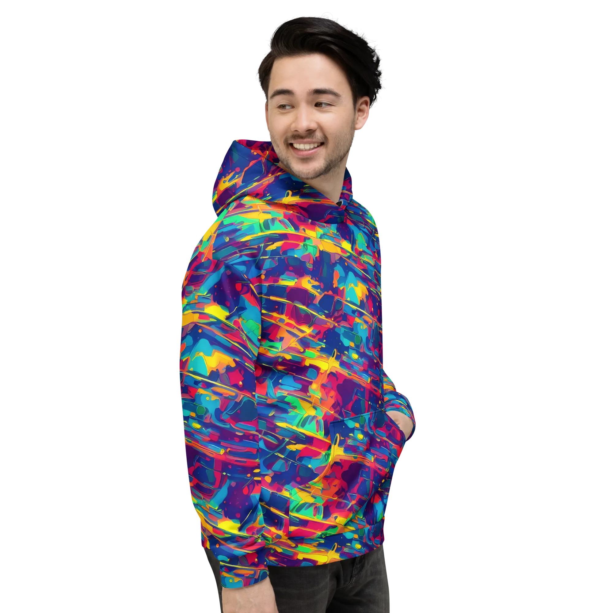 Spectrum Streaks on Hoodie — Right