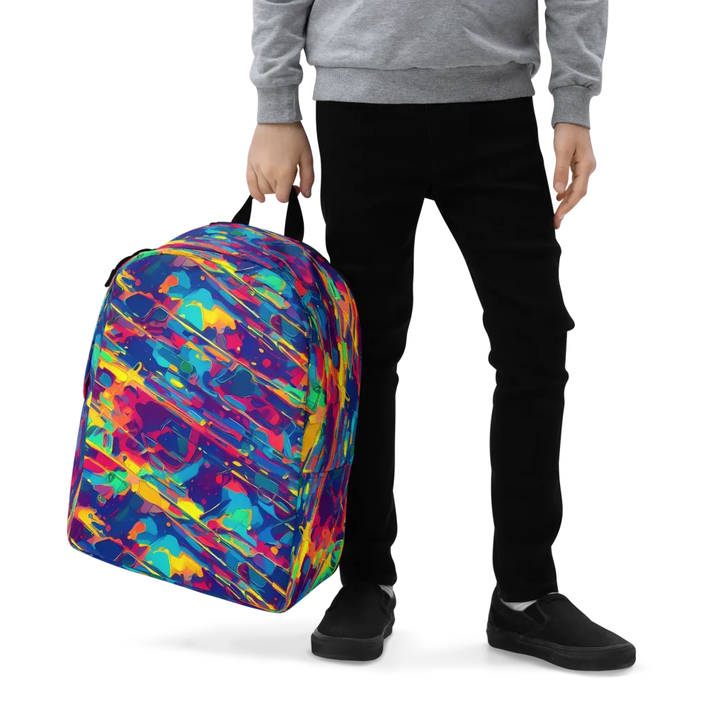 Spectrum Streaks on Minimalist Backpack — Zoomed-in