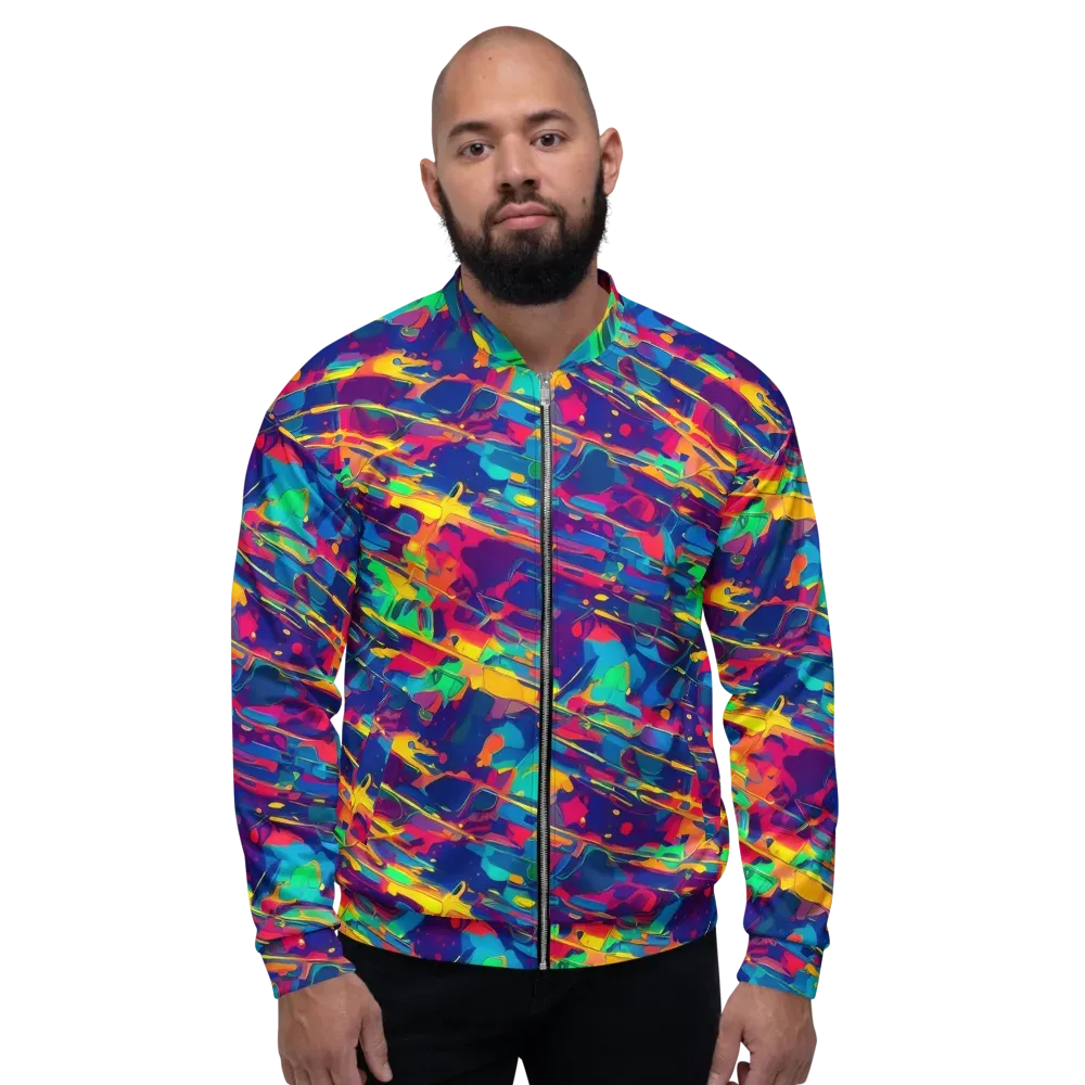 Spectrum Streaks on Bomber Jacket — Front