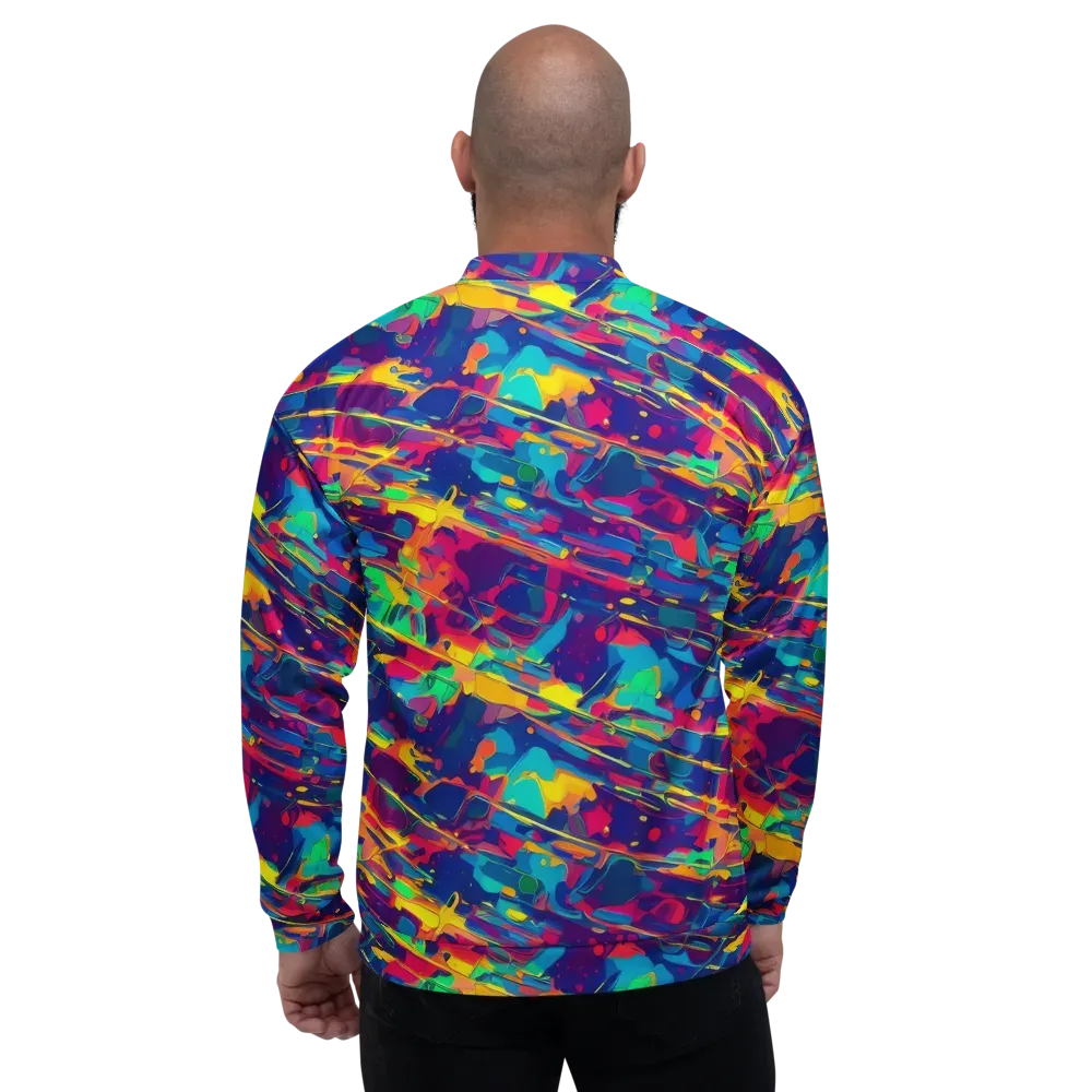 Spectrum Streaks on Bomber Jacket — Back