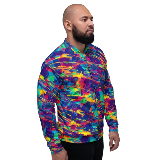 Spectrum Streaks on a Bomber Jacket