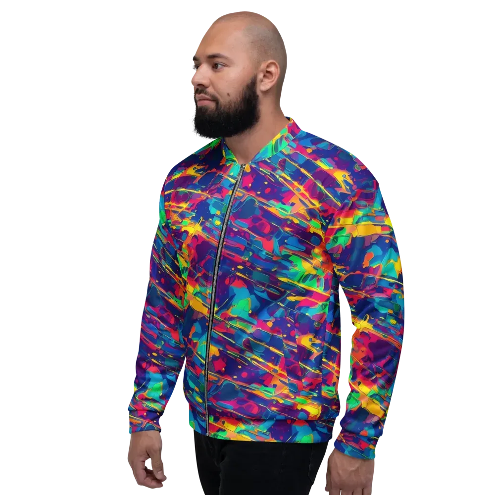 Spectrum Streaks on Bomber Jacket — Left