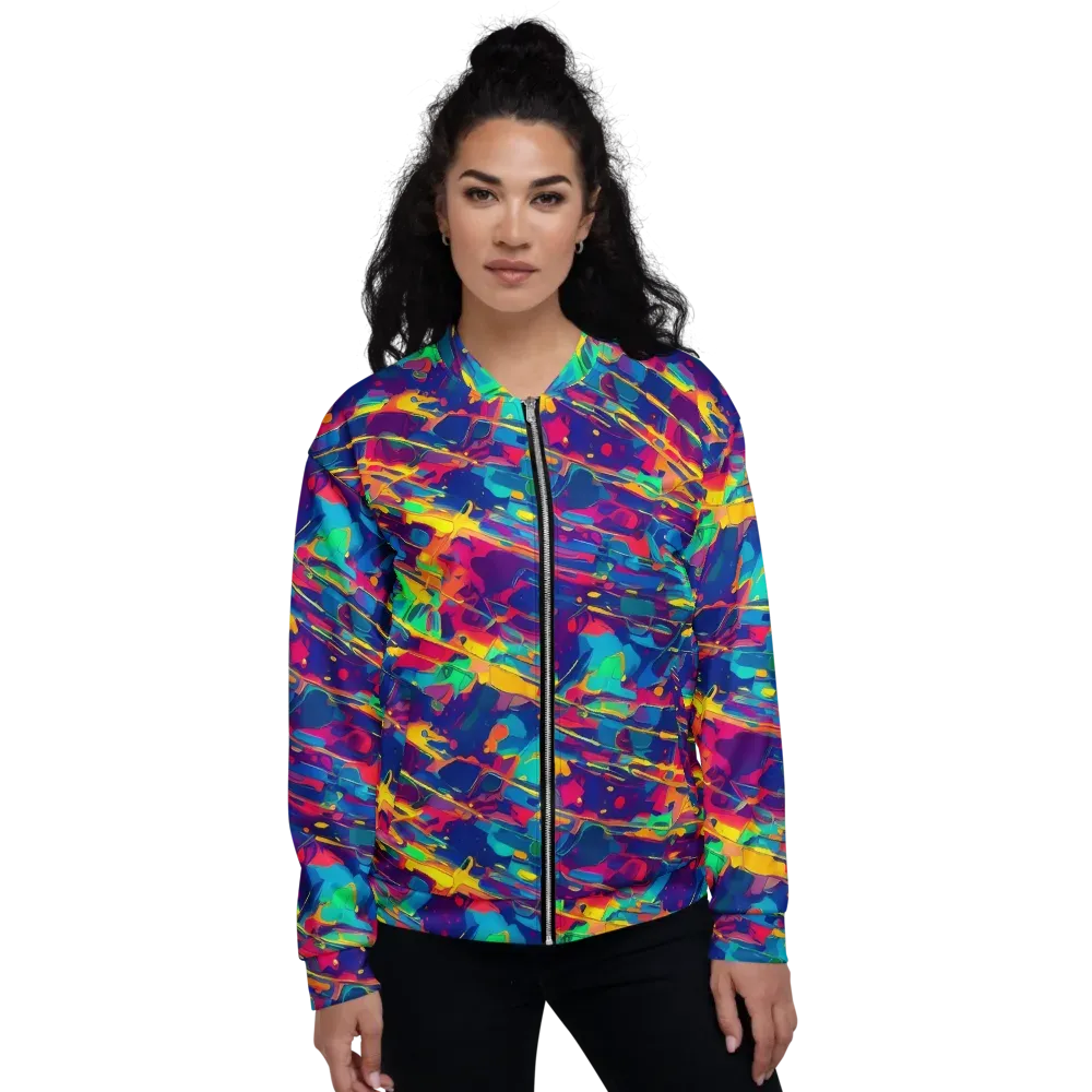 Spectrum Streaks on Bomber Jacket — Front