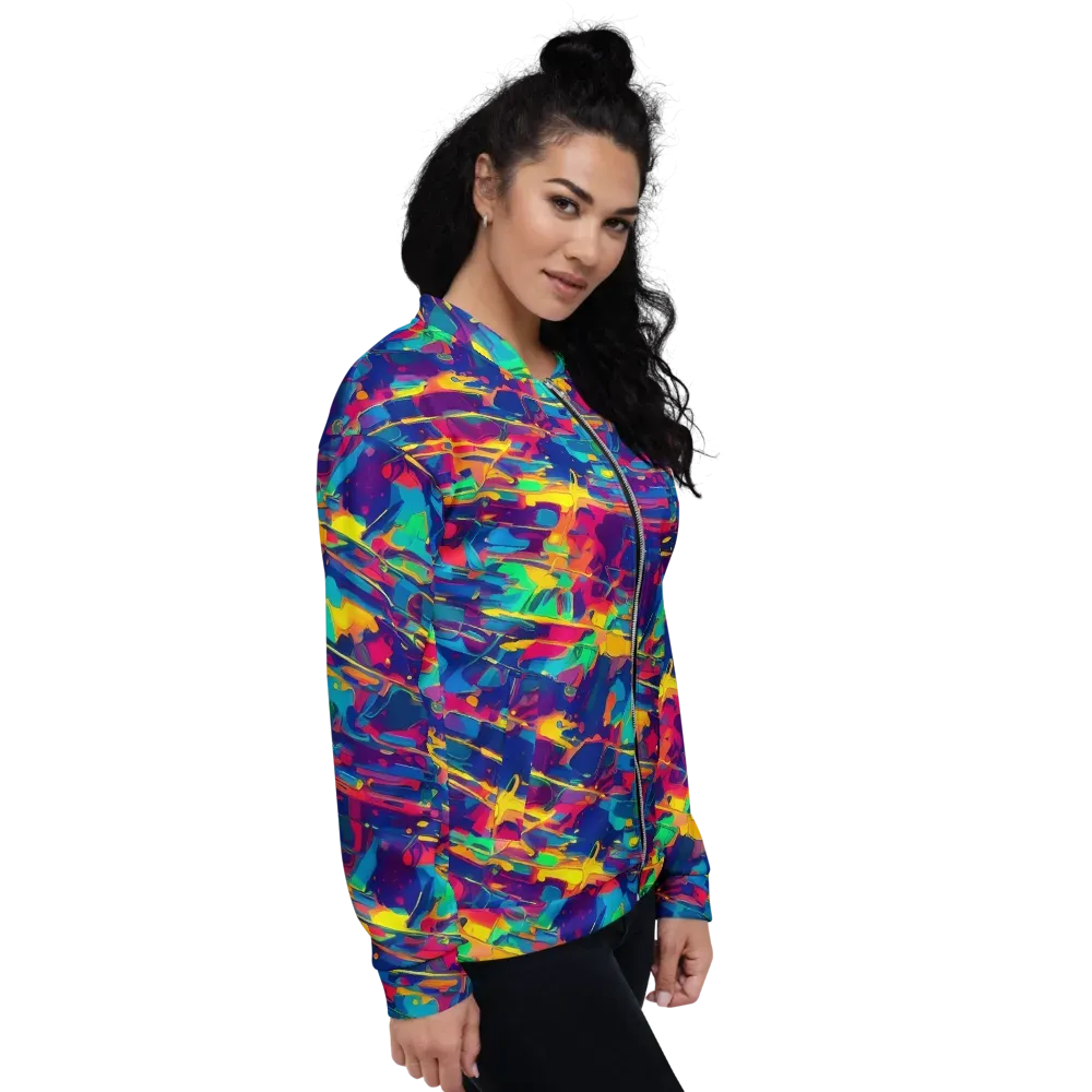 Spectrum Streaks on Bomber Jacket — Right