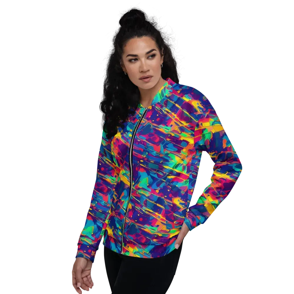 Spectrum Streaks on Bomber Jacket — Left